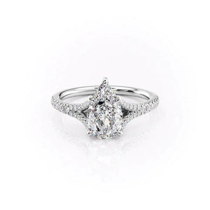 The Jade Set With A 1.5 Carat Pear Lab Diamond