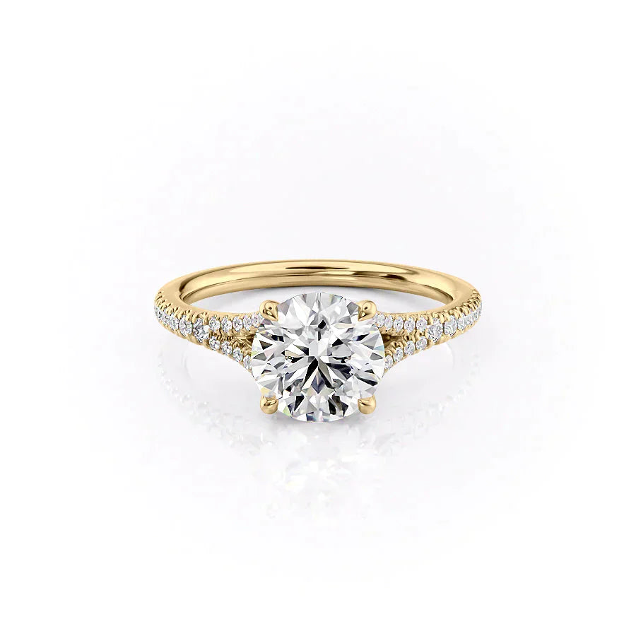 The Jade Set With A 3.5 Carat Round Moissanite