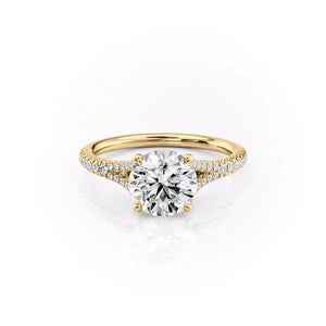 The Jade Set With A 4 Carat Round Moissanite