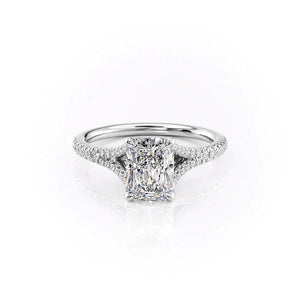 The Jade Set With A 3 Carat Radiant Lab Diamond