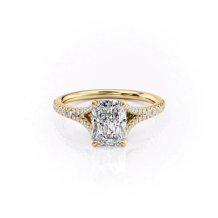 The Jade Set With A 3 Carat Radiant Moissanite