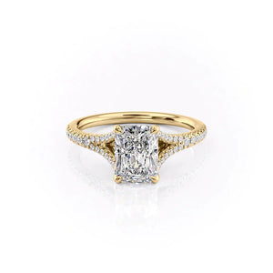 The Jade Set With A 3 Carat Radiant Lab Diamond