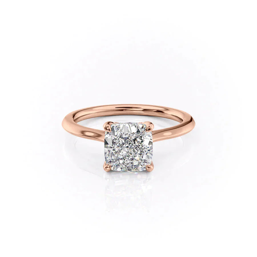 The Madison Set With A 1.5 Carat Cushion Lab Diamond