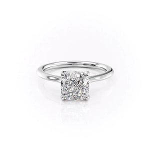 The Madison Set With A 5 Carat Cushion Moissanite