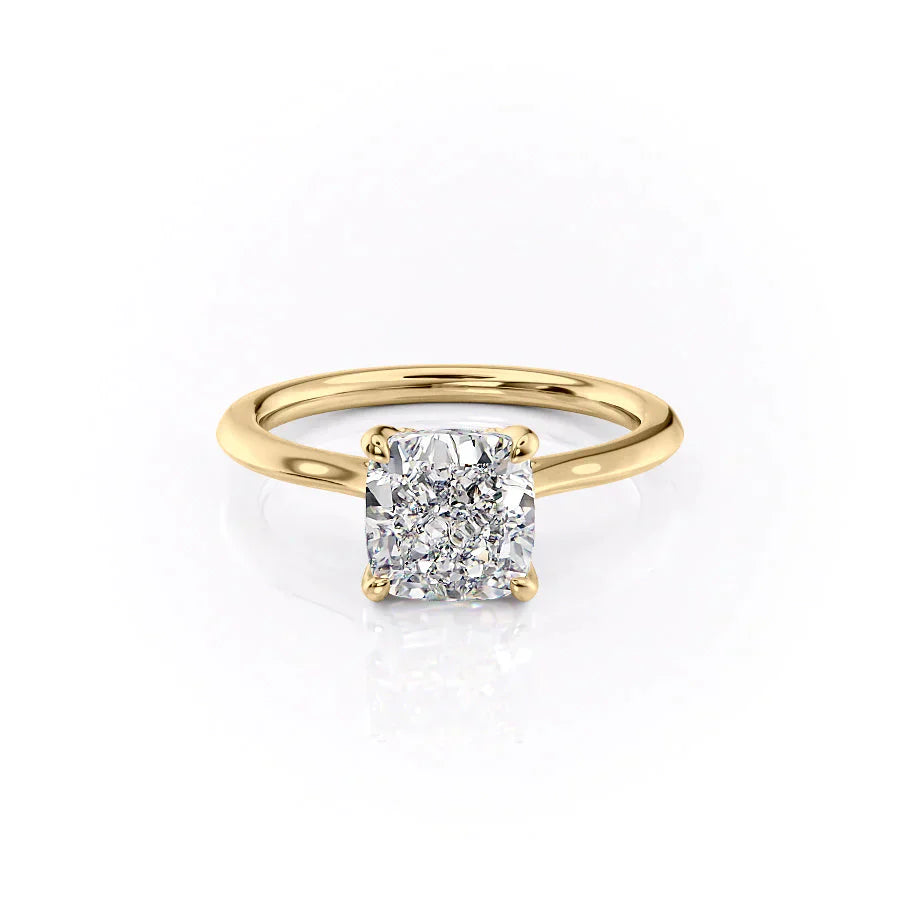 The Madison Set With A 1 Carat Cushion Lab Diamond