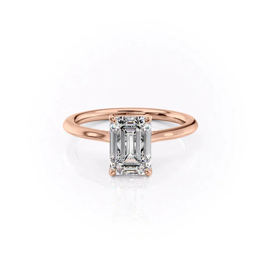 The Madison Set With A 1 Carat Emerald Moissanite