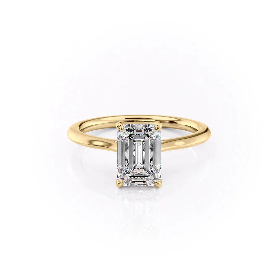 The Madison Set With A 5 Carat Emerald Moissanite