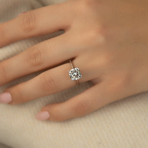 The Madison Set With A 3 Carat Cushion Lab Diamond