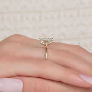 The Madison Set With A Emerald Moissanite