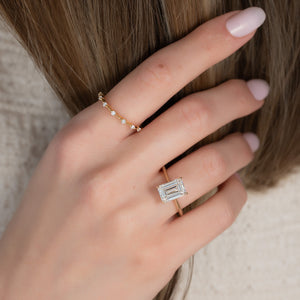 The Madison Set With A 2 Carat Emerald Lab Diamond
