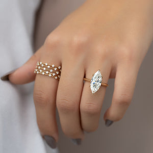 The Madison Set With A Marquise Lab Diamond