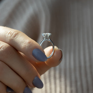 The Madison Set With A 2 Carat Oval Lab Diamond