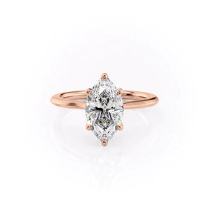 The Madison Set With A 3 Carat Marquise Lab Diamond