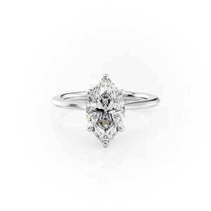 The Madison Set With A 4 Carat Marquise Moissanite