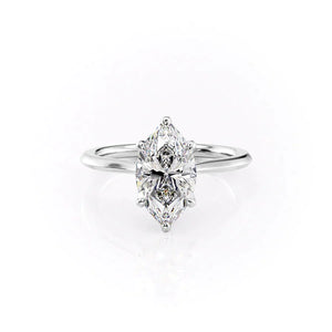 The Madison Set With A 3 Carat Marquise Lab Diamond