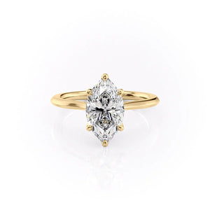 The Madison Set With A 4 Carat Marquise Moissanite