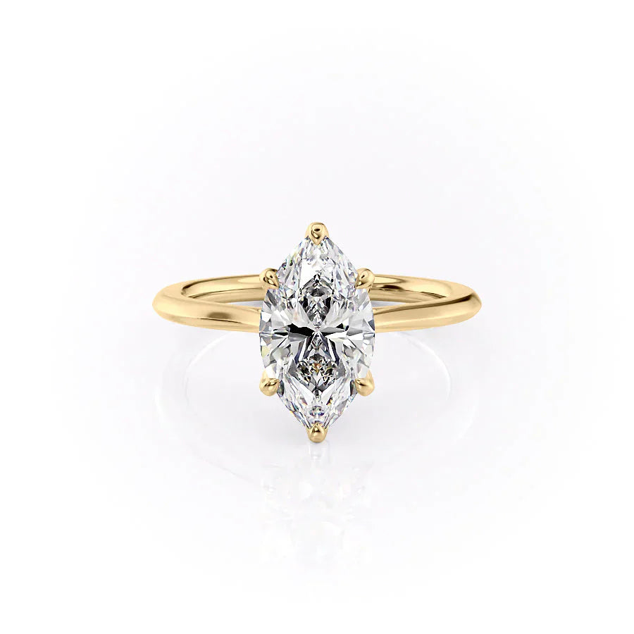 The Madison Set With A 5 Carat Marquise Moissanite