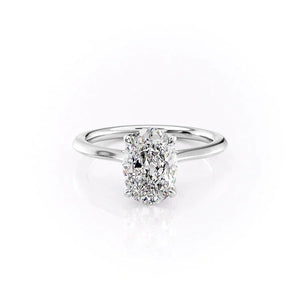 The Madison Set With A 3 Carat Oval Moissanite