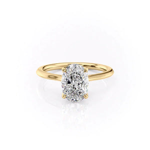 The Madison Set With A 4 Carat Oval Moissanite