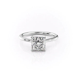 The Madison Set With A 2.5 Carat Princess Lab Diamond