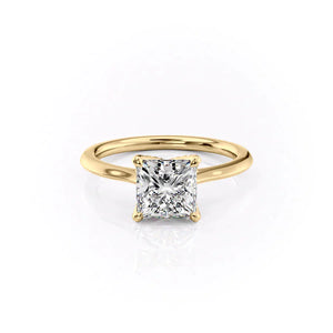 The Madison Set With A 2.5 Carat Princess Lab Diamond
