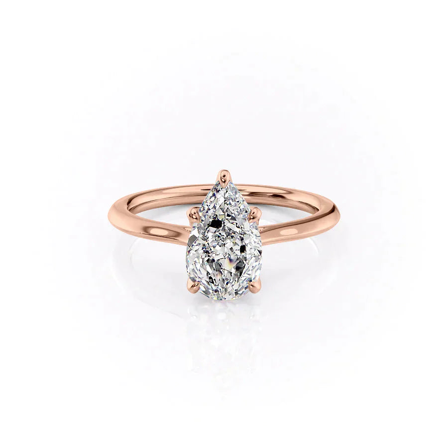 The Madison Set With A 5 Carat Pear Moissanite