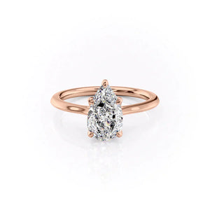The Madison Set With A 1.5 Carat Pear Lab Diamond
