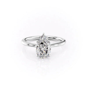 The Madison Set With A 4 Carat Pear Moissanite