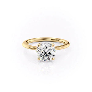 The Madison Set With A 4 Carat Round Moissanite