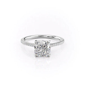 The Pave Madison Set With A 2 Carat Cushion Moissanite