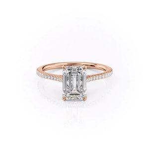 The Pave Madison Set With A 2 Carat Emerald Lab Diamond