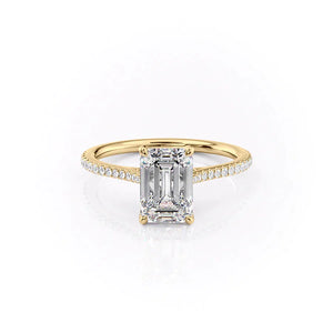 The Pave Madison Set With A 2 Carat Emerald Lab Diamond