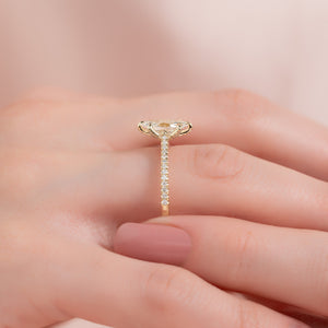 The Pave Madison Set With A Marquise Lab Diamond