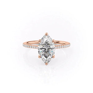 The Pave Madison Set With A 2 Carat Marquise Lab Diamond