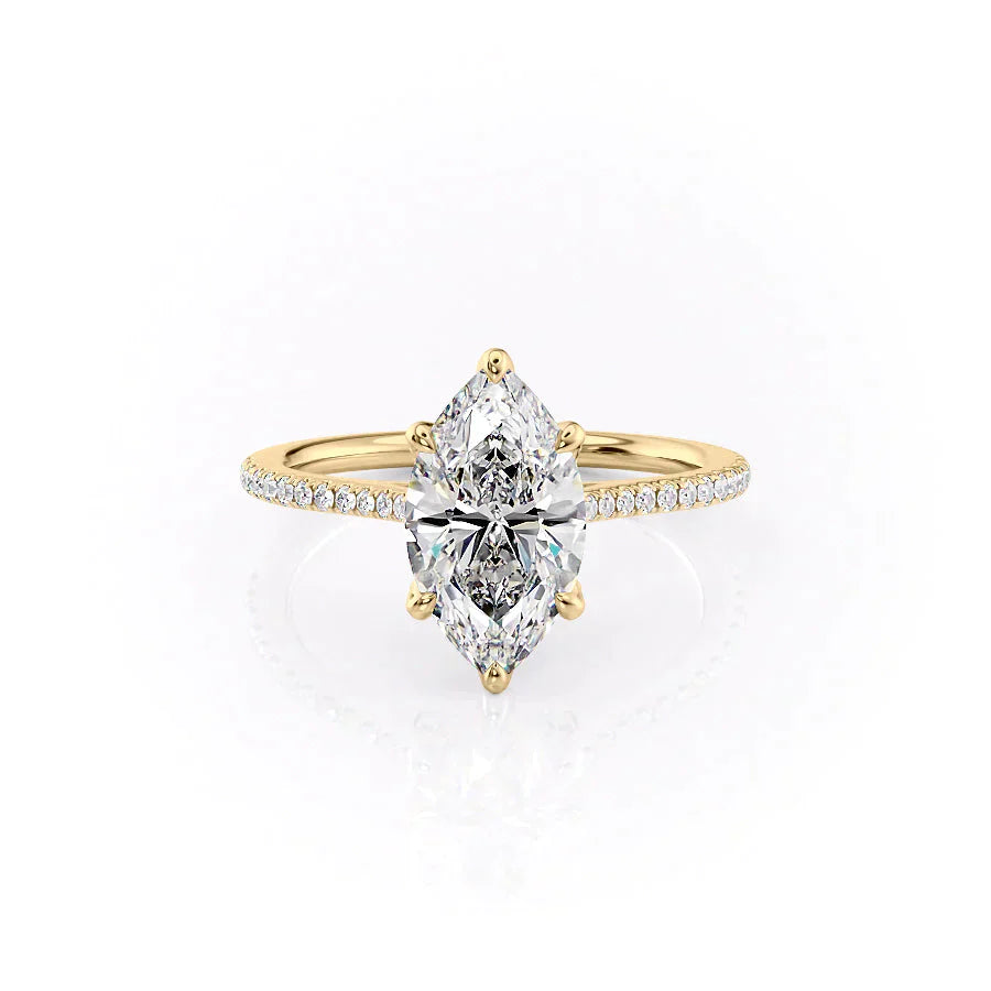 The Pave Madison Set With A 2 Carat Marquise Lab Diamond
