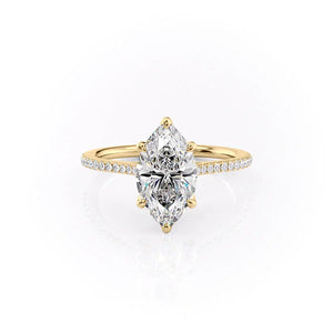 The Pave Madison Set With A 1 Carat Marquise Moissanite