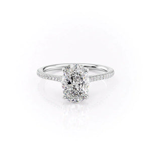 The Pave Madison Set With A 2 Carat Oval Lab Diamond