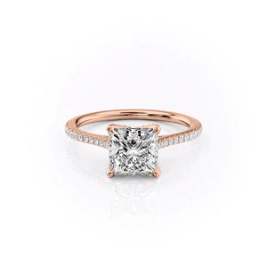 The Pave Madison Set With A 4 Carat Princess Moissanite