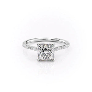 The Pave Madison Set With A 2 Carat Princess Moissanite