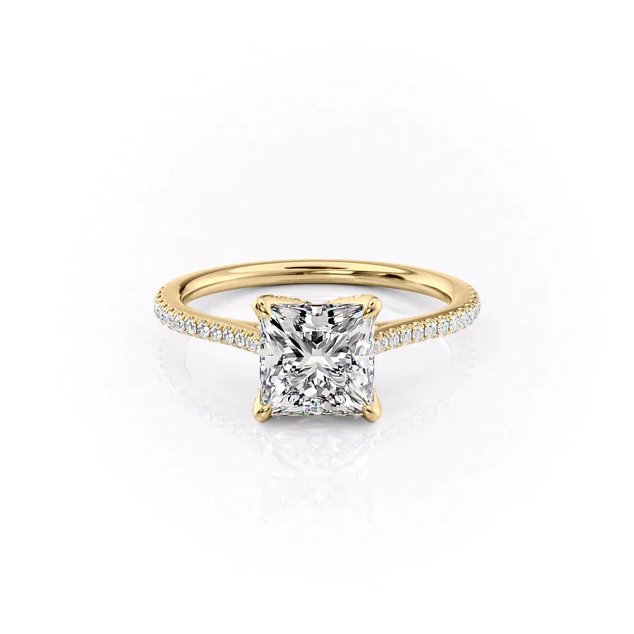 The Pave Madison Set With A 3 Carat Princess Moissanite