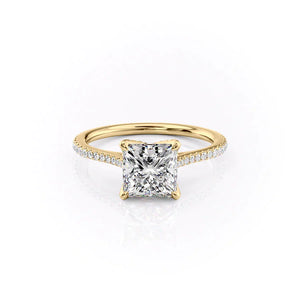 The Pave Madison Set With A 2 Carat Princess Moissanite