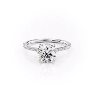 The Pave Madison Set With A 5 Carat Round Moissanite