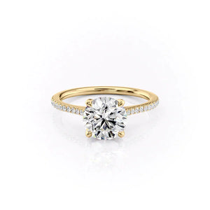 The Pave Madison Set With A 3 Carat Round Lab Diamond