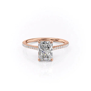 The Pave Madison Set With A 4 Carat Radiant Moissanite