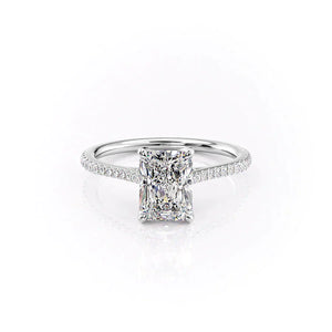 The Pave Madison Set With A 2 Carat Radiant Lab Diamond