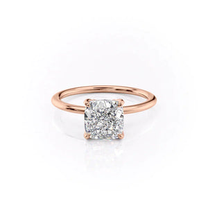 The Petal Kamellie Set With A 2 Carat Cushion Lab Diamond