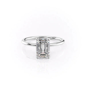 The Petal Kamellie Set With A 1 Carat Emerald Lab Diamond