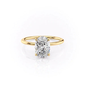 The Petal Kamellie Set With A 3 Carat Oval Lab Diamond