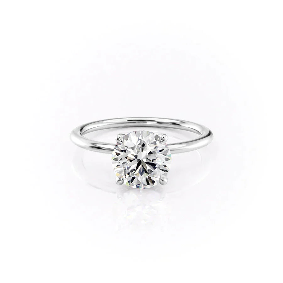 The Petal Kamellie Set With A 2 Carat Round Lab Diamond