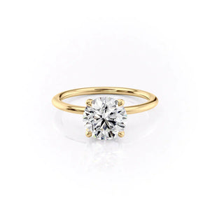 The Petal Kamellie Set With A 2 Carat Round Lab Diamond